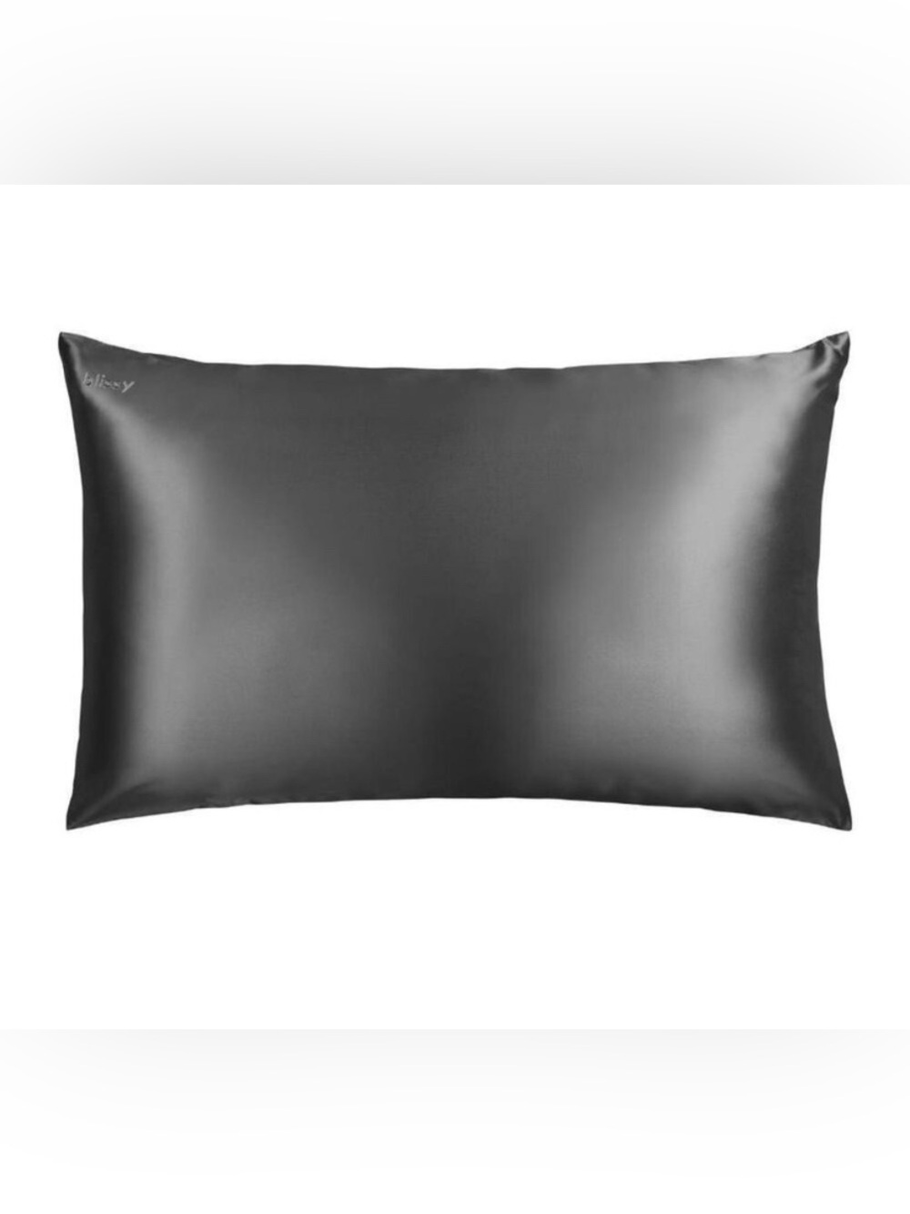 Blissy Standard 600 Thread Count Silk Pillowcase Dark Gray New tag in box sealed
